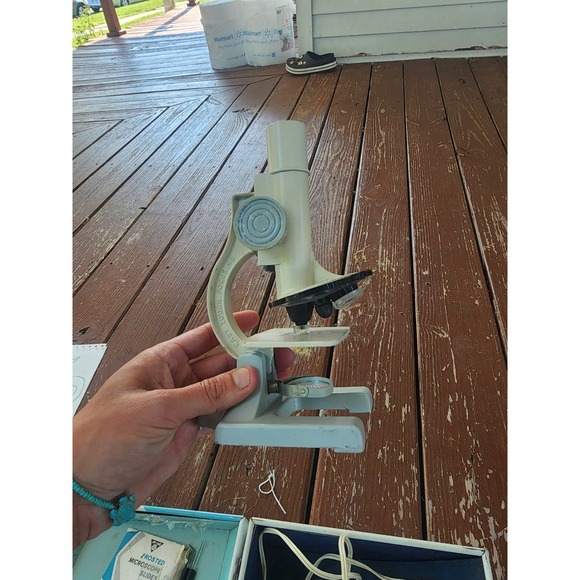 Vintage Skilcraft Microscope Lab #416 Senior Set Tin Litho Case‎ 1960's - Picture 7 of 10